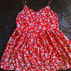 Soft comfy red flower dress